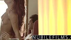 Beautiful Spanish Latina Young Woman Cums on Hard Cock in Cowgirl Position.