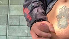 Monster cock hard from distant watchers masturbating