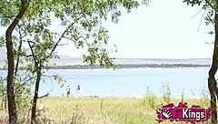 cougar natali quinn hunts for public fucks near lake