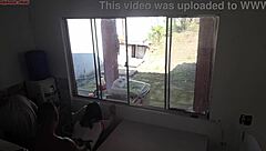 Cuckold washes dishes, wife fucks black