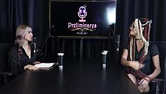 YOUNG AMATEUR DOMINATES WITH SHAVED LOOK, RECORDS IN UNUSUAL PLACES - NAOMI CAMPOS SHEER RED