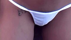 mandy teases with striptease for camera