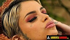 Tattooed Leigh Raven in Accidental Gangbang