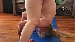 Naked Yoga Session With Big Tits