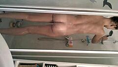 so sexy teen girl shaved in shower solo bathing