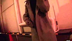 I, a Japanese girl, skip walk with remote vibrator in night alley