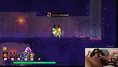 chubby ebony gamer fucked with dildo