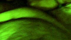 curly girl with glasses sucks in hidden camera view