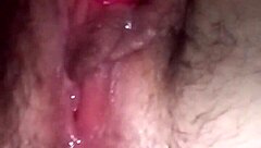 Solo masturbation with vibrator leads to big orgasm with visible contractions