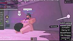 Fucking hot Roblox girl with big tits and ass gets cumshot!