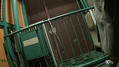 I, a Japanese girl, skip walk with remote vibrator in night alley