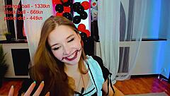Beautiful little maid cums hard on webcam in intense session