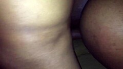 Her pussy left sticky with cum after rough fucking