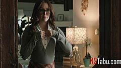 exploring her body with gentle touches