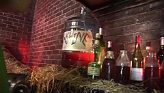 feeling the seduction, pretty fraulein in uniform bent over for muff diving with cute blonde in lingerie, leading to threesome cumshot