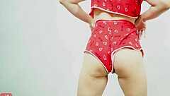 behind the scenes, milf gets huge load on tits after blowjob