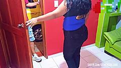 Horny Latina Stepmom Seduces Young Boy for Passionate Blowjob