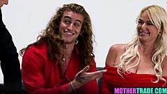 Stepmom and stepson share taboo foursome sex on television show