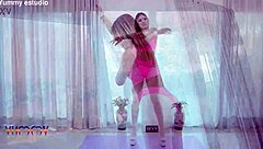 Gabily Castro in intense double penetration with three big cocks!