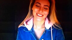 Blonde girl chats on webcam in part 2
