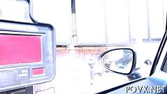 Porn model Jodi Taylor gives sloppy blowjob and gets fucked rough in pov