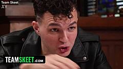 Cum riding stepsisters in interview!