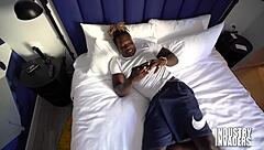 Petite big titty slut blows and deepthroats huge black cock outdoors