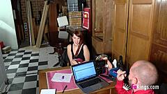 horny shy redhead teen 18+ teases during her long casting interview