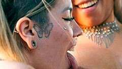 gushi e ski se pegam durante as fotos