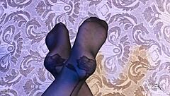 Sexy goddess teases feet