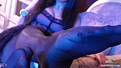 Sexy goddess teases feet