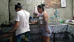 my neighbor woke horny wanting hard fuck in kitchen