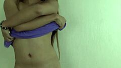 Solo Small Tits Ladyboy Ea Boldly Jerks Off Hard Cock In Intense Masturbation Session