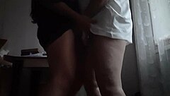 Passionate hugging leads to ticklish spanking farts and mutual lesbian orgasms