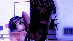 Ebony beauty with big ass takes intense stretching from massive black cock in hardcore session.