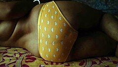 Wife in period rests while cuckold hubby films her sleeping form!