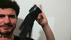 Skinny Amateur Uses Homemade Fleshlight For Solo Masturbation At Work