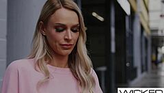 beautiful blondes emma hix and blake blossom enjoy a hard threesome with deepthroat and handjob