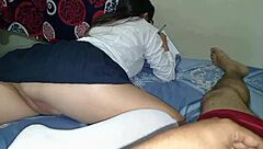 Latina in uniform shows ass