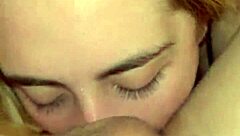 blonde teen 18+ delivers intense sloppy facefuck with gagging and choking