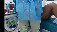 My dentist appointment ends with his huge cock deep in my mouth