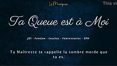 your cock belongs to me now with french femdom joi and dirty euro talk