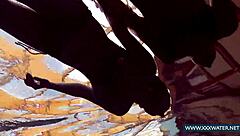 Katrin And Lucy Show Off Big Tits While Swimming Underwater In Bikinis At The Pool