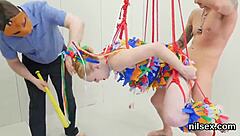 in the brutal asylum, slutty sweetie endures painful butthole treatment with fisting and deepthroat