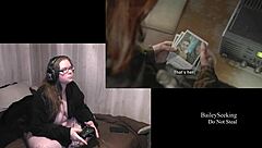 Naked tattooed bbw with glasses and piercings plays through last of us 2 fully nude