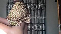 join me in the shower for jerk off instructions with black amateur solo fingering big natural tits and wet pussy lips