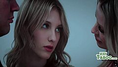 Christian group indulges in taboo desires with mature woman leading intense threesome encounters and wild actions.