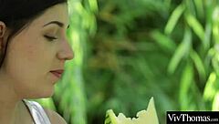 hey, let's make up with passionate kisses and intense pussy licking outdoors