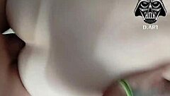 Brazilian crossdressing hunk with pierced nipples enjoys intense bareback action. Skinny brunette gets ass worshiped in homemade gay domination scene.