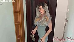 Sexy Blonde Milf with Blue Eyes Becomes Submissive Personal Slut in Taboo Roleplay